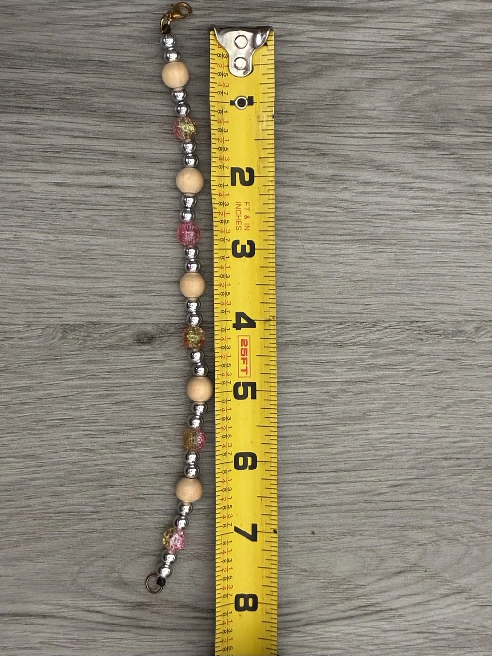 Beaded Pink & Yellow Glass Accent Bracelet - Women Jewelry